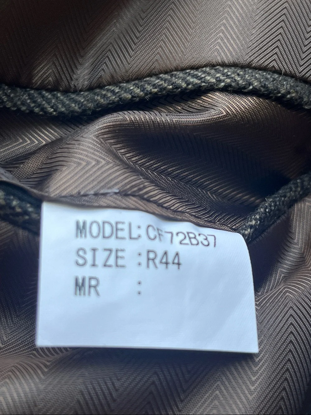 Y2K Club Room for Macy’s brown herringbone pattern sorts coat 44R
